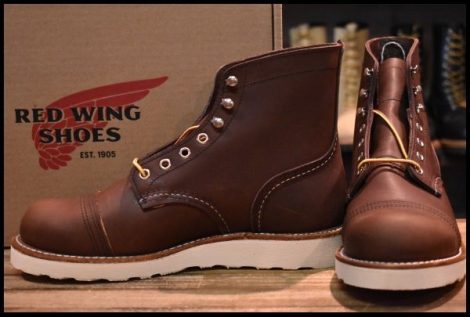 【7D 箱付 未使用 23年】レッドウィング 8088 アイアンレンジャー アンバーハーネス 茶 編み上げ レースアップ ブーツ redwing HOPESMORE