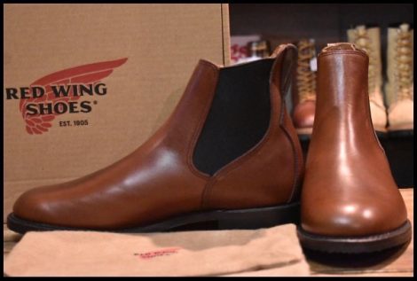 【9.5D 箱付 未使用 16年】レッドウィング 9078 Mil-1 Congress Boots チーク サイドゴア ミルワン ブラウン ブーツ redwing HOPESMORE