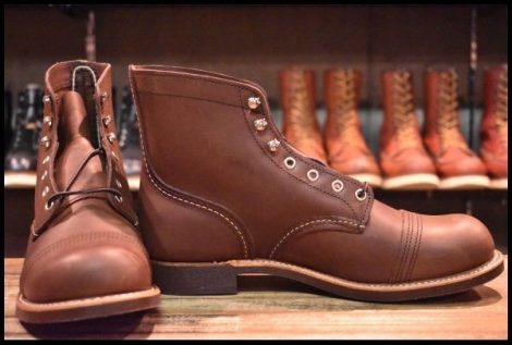 【9D 箱付 未使用 23年】レッドウィング 8111 アイアンレンジャー アンバー ハーネス キャップトゥ ブラウン ブーツ redwing HOPESMORE