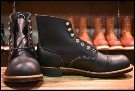 【7.5D 箱付 未使用 23年】レッドウィング 8084 アイアンレンジャー ブラック ハーネス 黒 キャップトゥ ブーツ redwing HOPESMORE