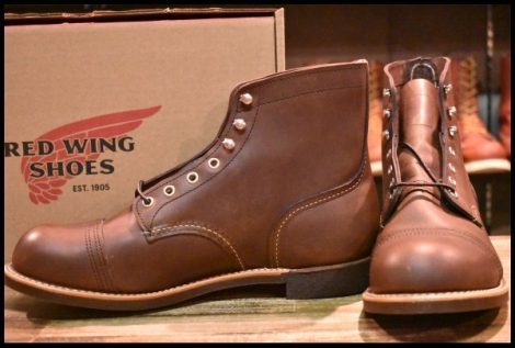 【10D 箱付 未使用 23年】レッドウィング 8111 アイアンレンジャー アンバー ハーネス キャップトゥ ブラウン ブーツ redwing HOPESMORE