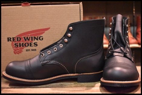 【9D 箱付 未使用 23年】レッドウィング 8084 アイアンレンジャー ブラック ハーネス 黒 キャップトゥ ブーツ redwing HOPESMORE