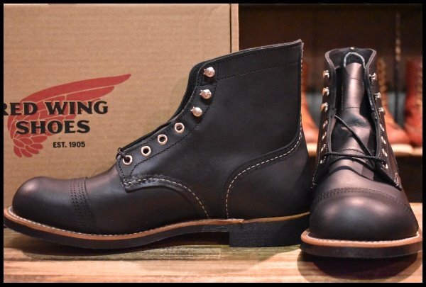 【7.5D 箱付 未使用 23年】レッドウィング 8084 アイアンレンジャー ブラック ハーネス 黒 キャップトゥ ブーツ redwing HOPESMORE