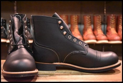 【9D 箱付 未使用 23年】レッドウィング 8084 アイアンレンジャー ブラック ハーネス 黒 キャップトゥ ブーツ redwing HOPESMORE