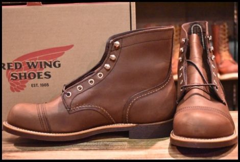 【8.5D 箱付 未使用 23年】レッドウィング 8111 アイアンレンジャー アンバー ハーネス キャップトゥ ブラウン ブーツ redwing HOPESMORE