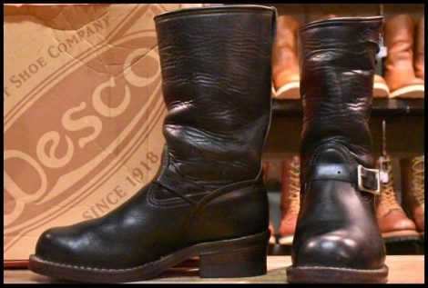 【8E 箱付 良品 05年】WESCO ウエスコ チャンピオンボス ブラック ホースハイド 11インチハイト ビブラム700 エンジニア ブーツ HOPESMORE