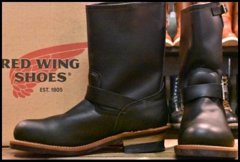 【11D 未使用】レッドウィング 2268 エンジニア 黒 ブラッククローム スチールトゥ ブーツ redwing HOPESMORE