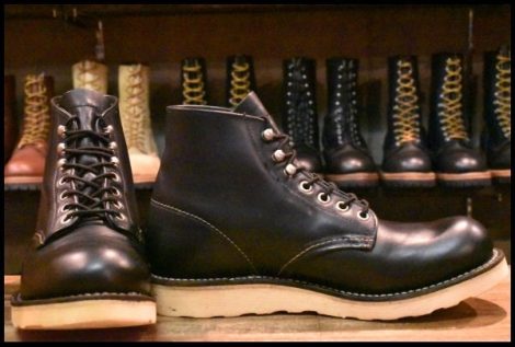 【7D 良品 07年】レッドウィング 8165 アイリッシュセッター 黒 ブラッククローム プレーントゥ 編み上げ ブーツ redwing HOPESMORE