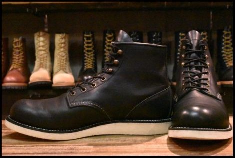 【9.5D 良品 17年】レッドウィング 2951 ローバー ブラッククローム プレーントゥ 黒 編み上げ 8165 ブーツ redwing HOPESMORE