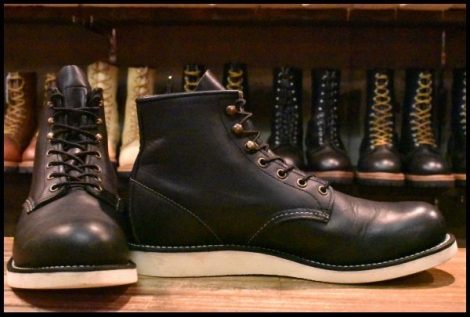 【9.5D 良品 17年】レッドウィング 2951 ローバー ブラッククローム プレーントゥ 黒 編み上げ 8165 ブーツ redwing HOPESMORE