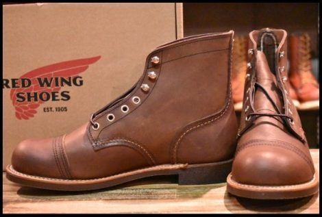 【7.5D 箱付 未使用 23年】レッドウィング 8111 アイアンレンジャー アンバー ハーネス キャップトゥ ブラウン ブーツ redwing HOPESMORE