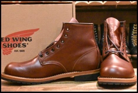 【7D 箱付 未使用 12年】レッドウィング 9016 ベックマン シガー フェザーストーン プレーントゥ 編み上げ ブーツ redwing HOPESMORE