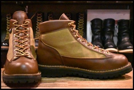 【8.5EE 良品 白タグ】Danner ダナーライト 30440 ブラウン カーキ ゴアテックス GORE-TEX 編み上げ ハイキング ブーツ HOPESMORE