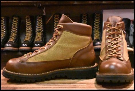 【8.5EE 良品 白タグ】Danner ダナーライト 30440 ブラウン カーキ ゴアテックス GORE-TEX 編み上げ ハイキング ブーツ HOPESMORE