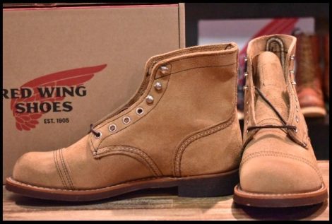 【7D 箱付 未使用 22年】レッドウィング 8083 アイアンレンジャー ミュールスキナー スエード 編み上げ ブーツ redwing 8113 HOPESMORE