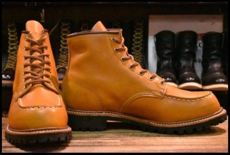 【10E 美品 19年】レッドウィング 9879 アイリッシュセッター ゴールドラセット モック ビブラムソール ブーツ redwing HOPESMORE