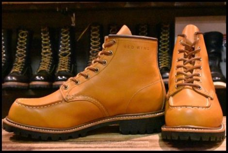 【10E 美品 19年】レッドウィング 9879 アイリッシュセッター ゴールドラセット モック ビブラムソール ブーツ redwing HOPESMORE