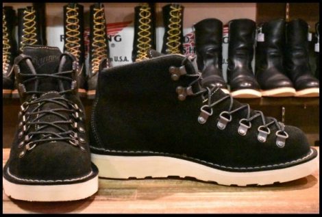 【7EE 美品 白タグ】Danner ダナー マウンテンライト 30910X ブラック スエード 編み上げ レースアップ ブーツ HOPESMORE