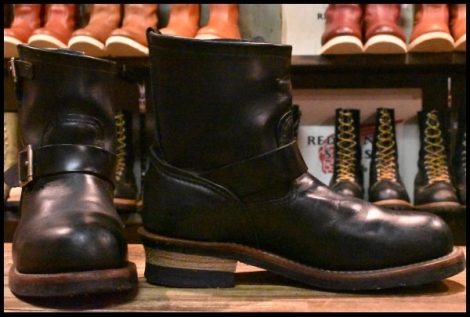 【7.5D 良品 11年】レッドウィング 2976 ショート エンジニア 黒 ブラッククローム スチールトゥ ブーツ redwing HOPESMORE