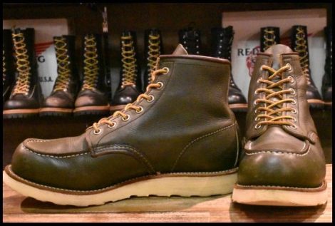 【8.5D 良品 03年】レッドウィング 8180 アイリッシュセッター 緑 カンガタン グリーン モックトゥ ブーツ redwing HOPESMORE