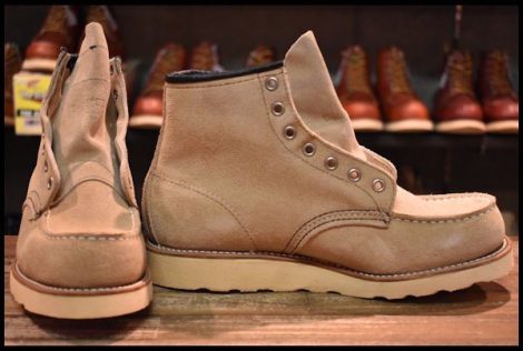 【7E 箱付 DEAD 犬タグ 99年】レッドウィング 8173 スエード アイリッシュセッター タン ラフアウト モックトゥ ブーツ redwing HOPESMORE