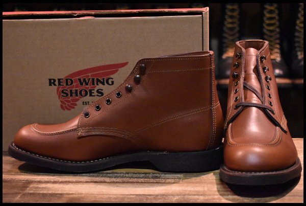 【8.5D 箱付 未使用 19年】レッドウィング 8076 1930s スポーツ 茶 ブラウン シガーリタン ブーツ redwing フラットボックス HOPESMORE