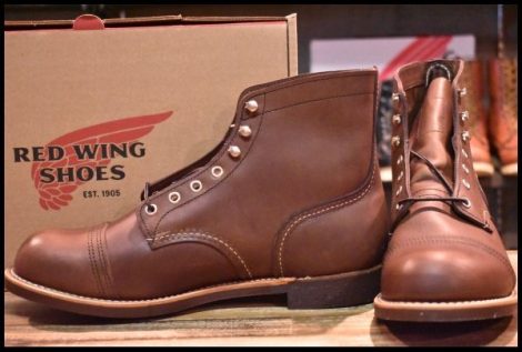 【10D 箱付 未使用 23年】レッドウィング 8111 アイアンレンジャー アンバー ハーネス キャップトゥ ブラウン ブーツ redwing HOPESMORE