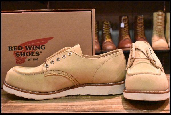 【10D 箱付 未使用 24年】レッドウィング 8079 オックスフォード ホーソーンアビレーンラフアウト ベージュ ブーツ redwing HOPESMORE