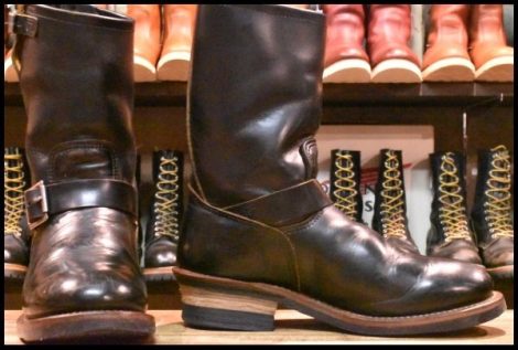 【7.5D 良品】レッドウィング 2966 エンジニア ブラック クローンダイク 黒 スチール無し 茶芯 ブーツ redwing HOPESMORE