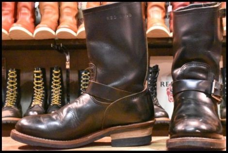 【7.5D 良品】レッドウィング 2966 エンジニア ブラック クローンダイク 黒 スチール無し 茶芯 ブーツ redwing HOPESMORE