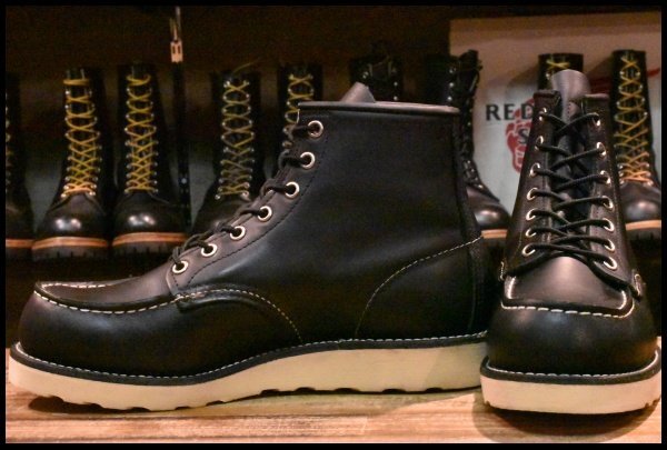 【7E 美品 11年】レッドウィング 8179 アイリッシュセッター 黒 ブラッククローム モックトゥ 編み上げ ブーツ redwing HOPESMORE