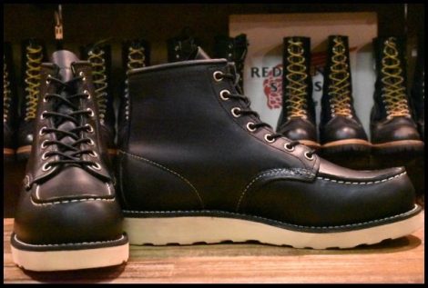 【7E 美品 11年】レッドウィング 8179 アイリッシュセッター 黒 ブラッククローム モックトゥ 編み上げ ブーツ redwing HOPESMORE