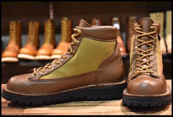 【7.5M 良品 白タグ】Danner ダナーライト 30464 ブラウン ゴアテックス GORE-TEX ハイキング レースアップ レディース  ブーツ HOPESMORE