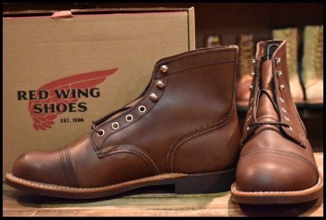 【8.5D 箱付 未使用 22年】レッドウィング 8111 アイアンレンジャー アンバー ハーネス キャップトゥ ブラウン ブーツ redwing HOPESMORE