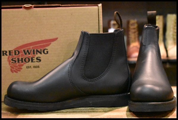 【8.5D 箱付 未使用 24年】レッドウィング 3194 クラシックチェルシー サイドゴア ブラック ハーネス 黒 ブーツ redwing  HOPESMORE