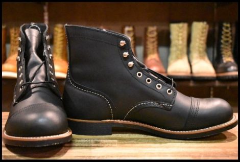 【9.5D 箱付 未使用 23年】レッドウィング 8084 アイアンレンジャー ブラック ハーネス 黒 キャップトゥ ブーツ redwing HOPESMORE