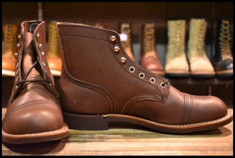 【8.5D 箱付 未使用 22年】レッドウィング 8111 アイアンレンジャー アンバー ハーネス キャップトゥ ブラウン ブーツ redwing HOPESMORE