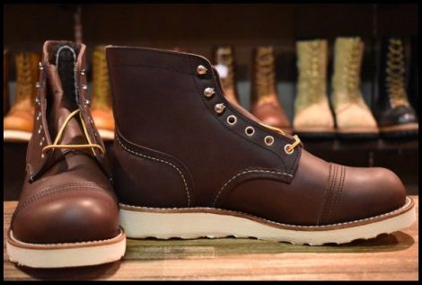 【9D 箱付 未使用 23年】レッドウィング 8088 アイアンレンジャー アンバーハーネス 茶 編み上げ レースアップ ブーツ redwing HOPESMORE