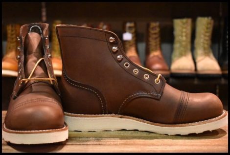 【8D 箱付 未使用 23年】レッドウィング 8088 アイアンレンジャー アンバーハーネス 茶 編み上げ レースアップ ブーツ redwing HOPESMORE