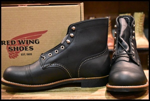 【9.5D 箱付 未使用 23年】レッドウィング 8084 アイアンレンジャー ブラック ハーネス 黒 キャップトゥ ブーツ redwing HOPESMORE