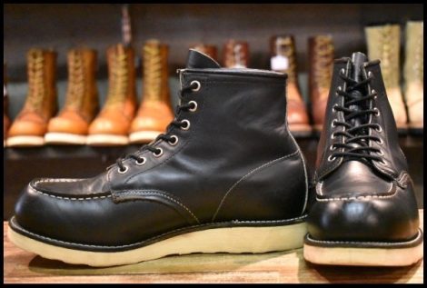 【8EE 良品 羽タグ 00年】レッドウィング 8130 アイリッシュセッター 黒 ブラッククローム モックトゥ 8179 ブーツ redwing HOPESMORE