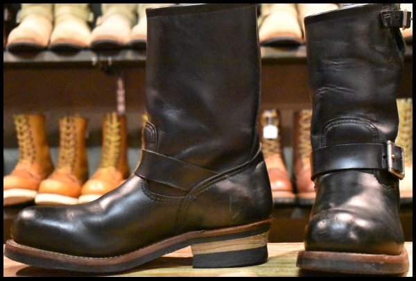 7.5D 良品 10年】レッドウィング 2268 エンジニア 黒 ブラッククローム プルオン スチールトゥ ブーツ redwing HOPESMORE  – HOPESMORE｜ホープスモア オンラインショップ