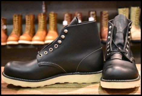 【8D 未使用 11年】レッドウィング 8165 アイリッシュセッター 黒 ブラッククローム プレーントゥ 編み上げ ブーツ redwing HOPESMORE