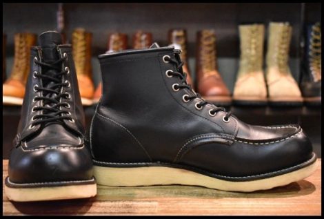 【8EE 良品 羽タグ 00年】レッドウィング 8130 アイリッシュセッター 黒 ブラッククローム モックトゥ 8179 ブーツ redwing HOPESMORE