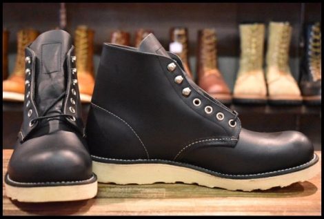 【8D 未使用 11年】レッドウィング 8165 アイリッシュセッター 黒 ブラッククローム プレーントゥ 編み上げ ブーツ redwing HOPESMORE