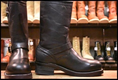 【8.5D 箱付 DEAD PT83】Chippewa×HARLEYDAVIDSON チペワ 71203 エンジニア 黒 ブラック 10インチハイト ビブラム ブーツ HOPESMORE