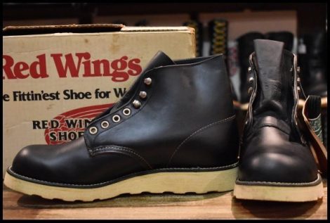 【9D 箱付 DEAD 羽タグ 97年】レッドウィング 8165 アイリッシュセッター 黒 ブラッククローム プレーントゥ ブーツ redwing HOPESMORE