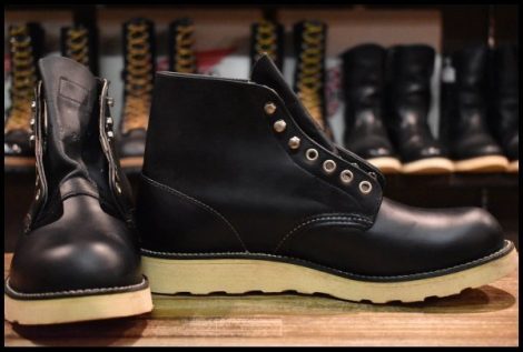 【9D 箱付 DEAD 羽タグ 97年】レッドウィング 8165 アイリッシュセッター 黒 ブラッククローム プレーントゥ ブーツ redwing HOPESMORE