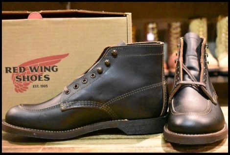 【8D 箱付 未使用 19年】レッドウィング 8075 1930s スポーツ 黒 ブラック プレーリー ブーツ redwing フラットボックス HOPESMORE