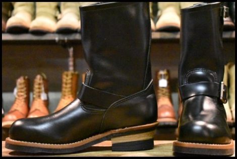 【7.5D 未使用 19年】レッドウィング 2268 エンジニア 黒 ブラッククローム スチールトゥ ブーツ redwing HOPESMORE